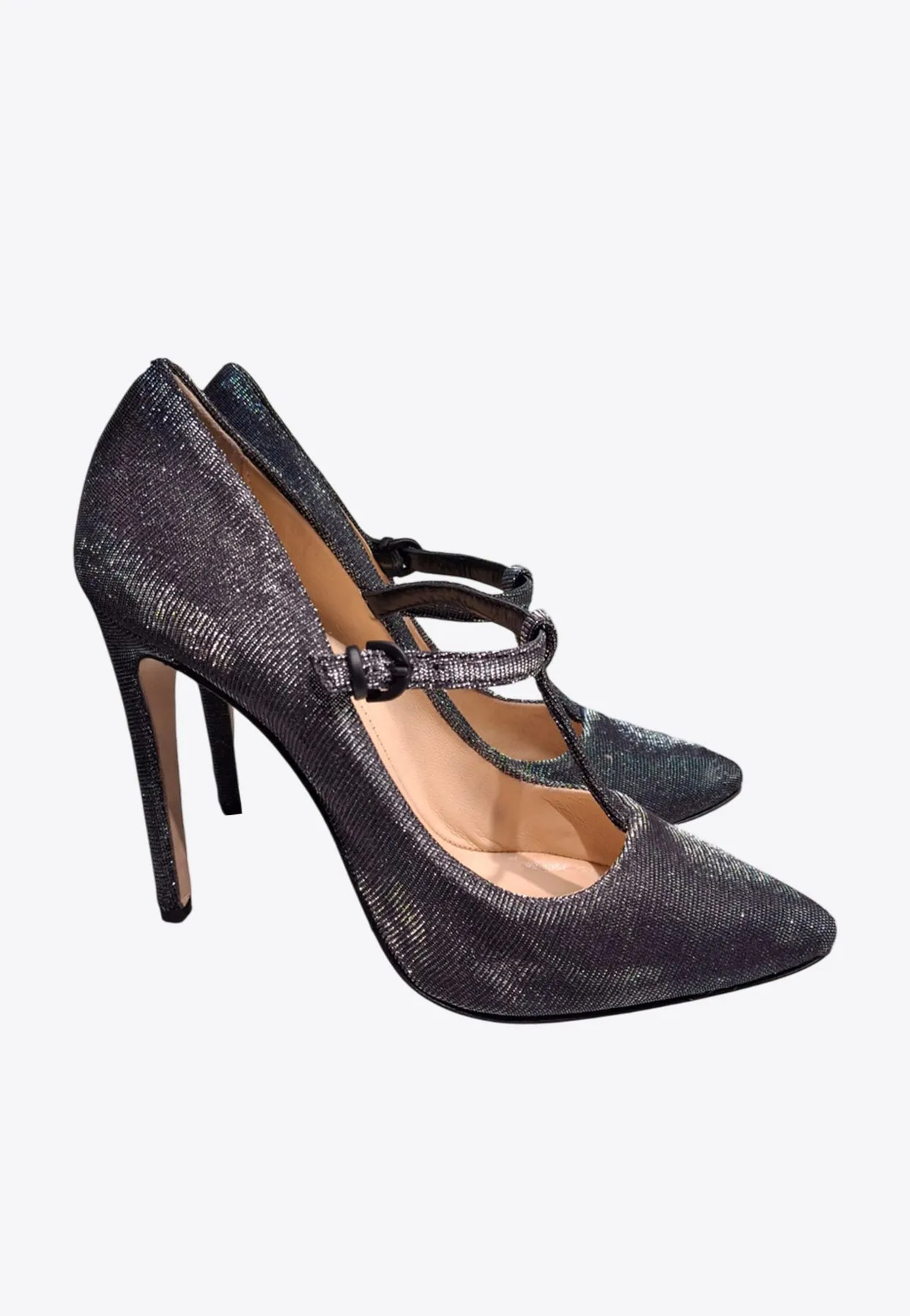 100 T-bar Pointed Pumps