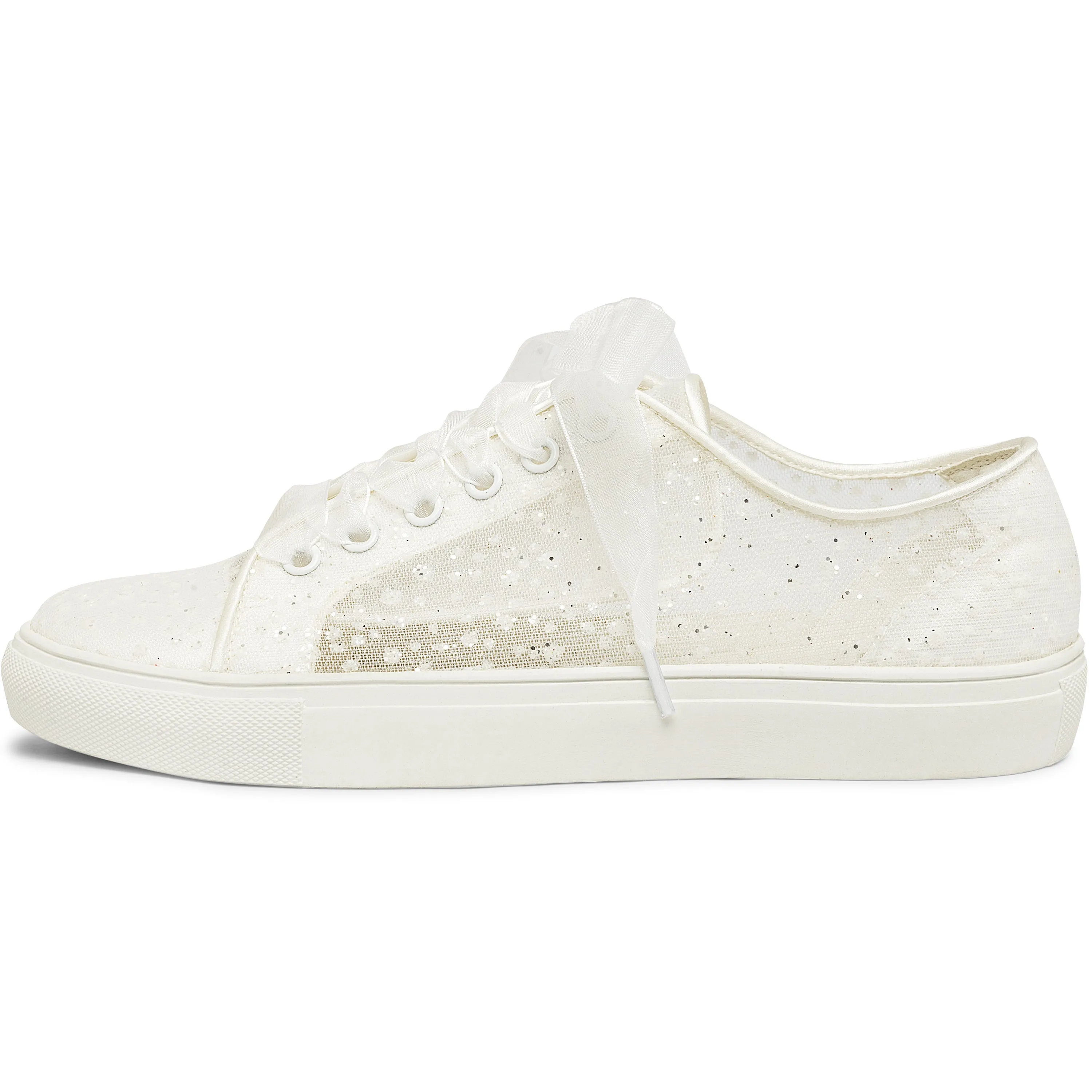 8832A Wedding Shoes Bridal Sneakers Flats Bride Tennis Shoes Lace Sneakers