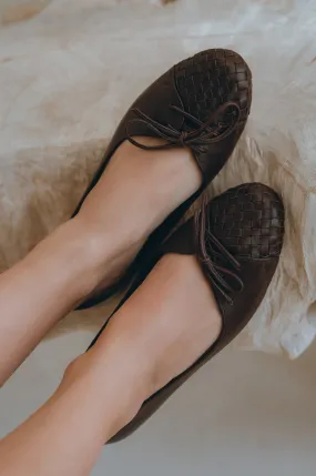 Alexandra Woven Leather Flats (Sz. 4, 5, 8.5 & 9)