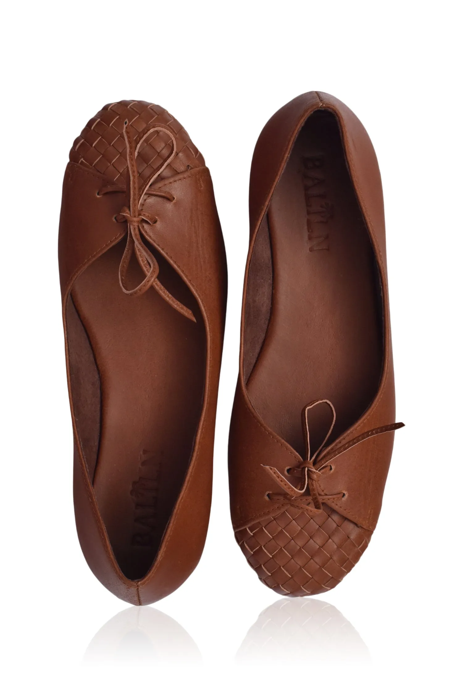 Alexandra Woven Leather Flats (Sz. 4, 5, 8.5 & 9)