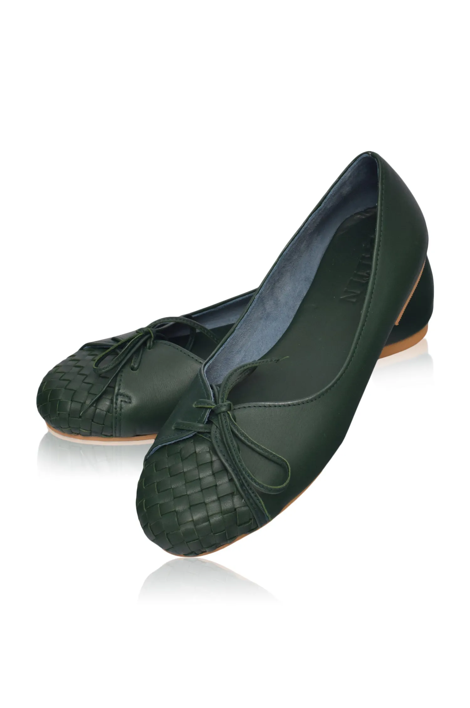 Alexandra Woven Leather Flats (Sz. 4, 5, 8.5 & 9)