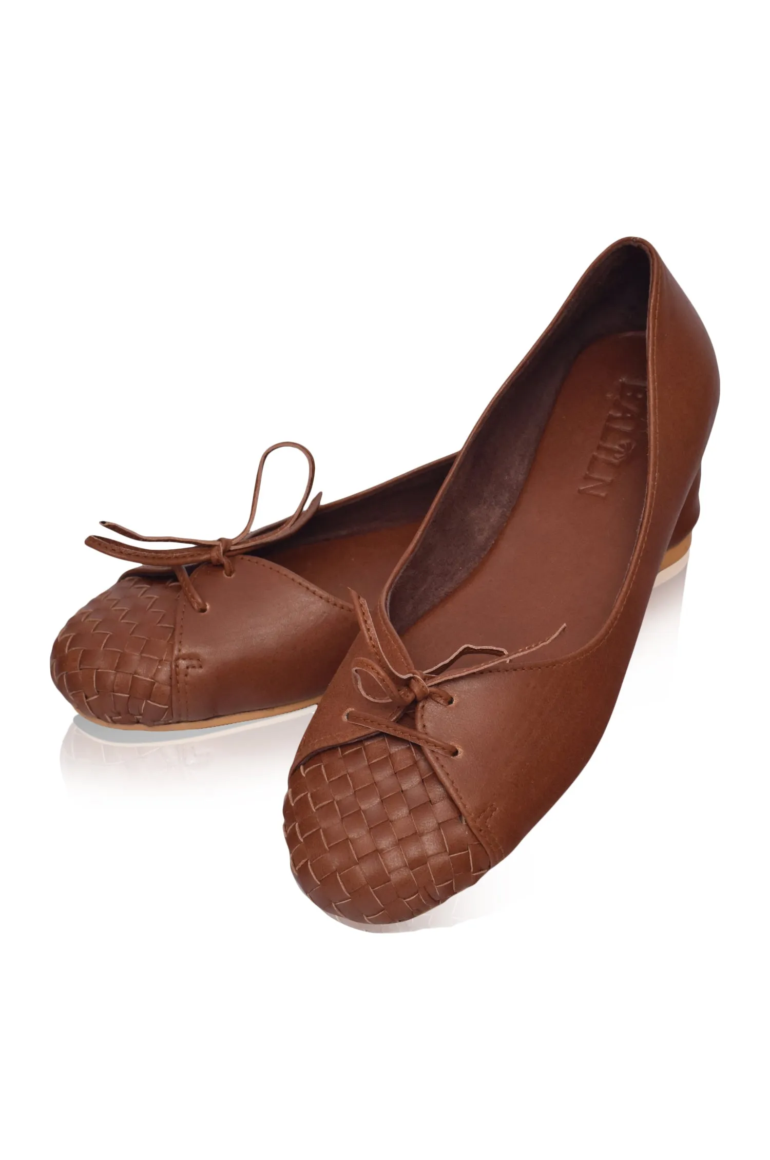 Alexandra Woven Leather Flats (Sz. 4, 5, 8.5 & 9)