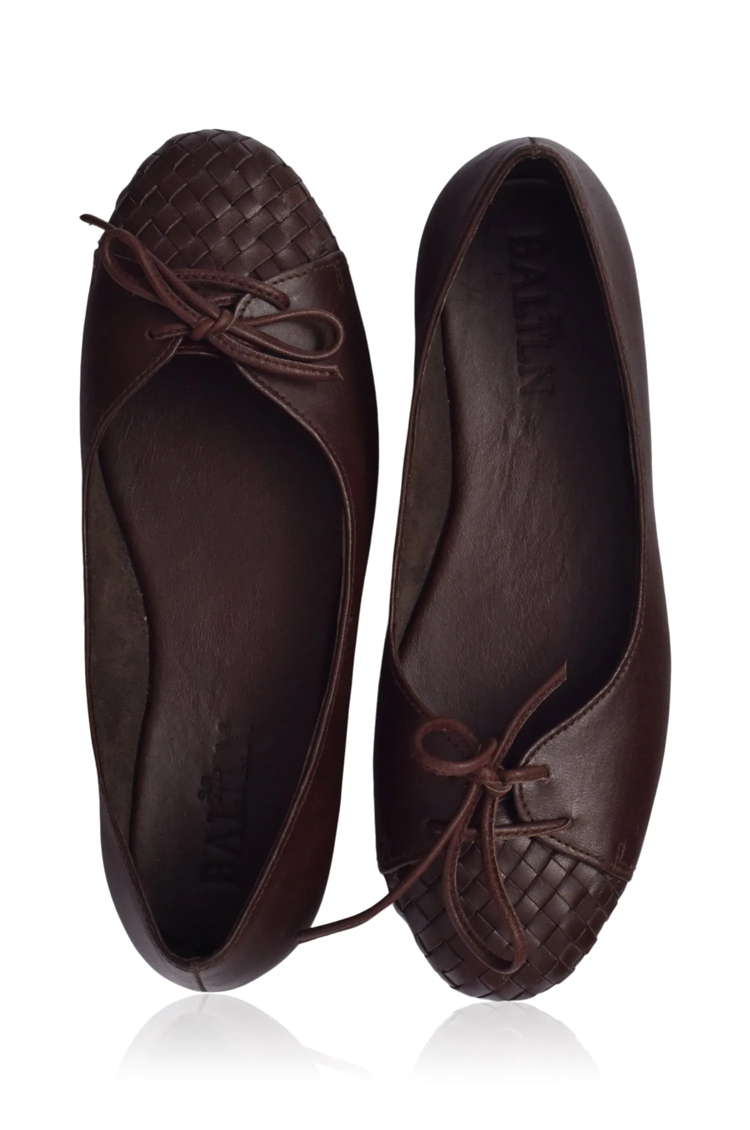 Alexandra Woven Leather Flats (Sz. 4, 5, 8.5 & 9)