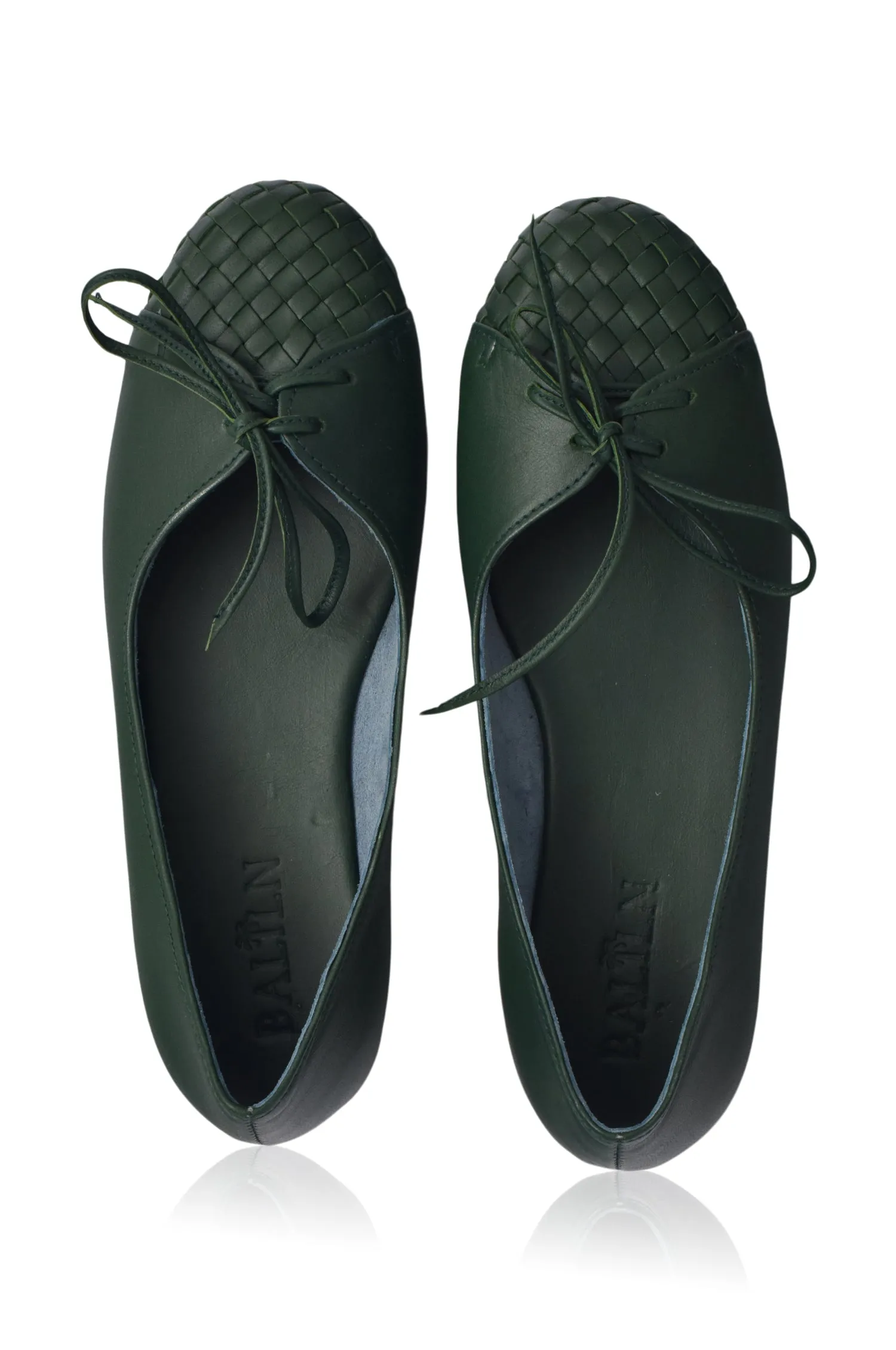 Alexandra Woven Leather Flats (Sz. 4, 5, 8.5 & 9)