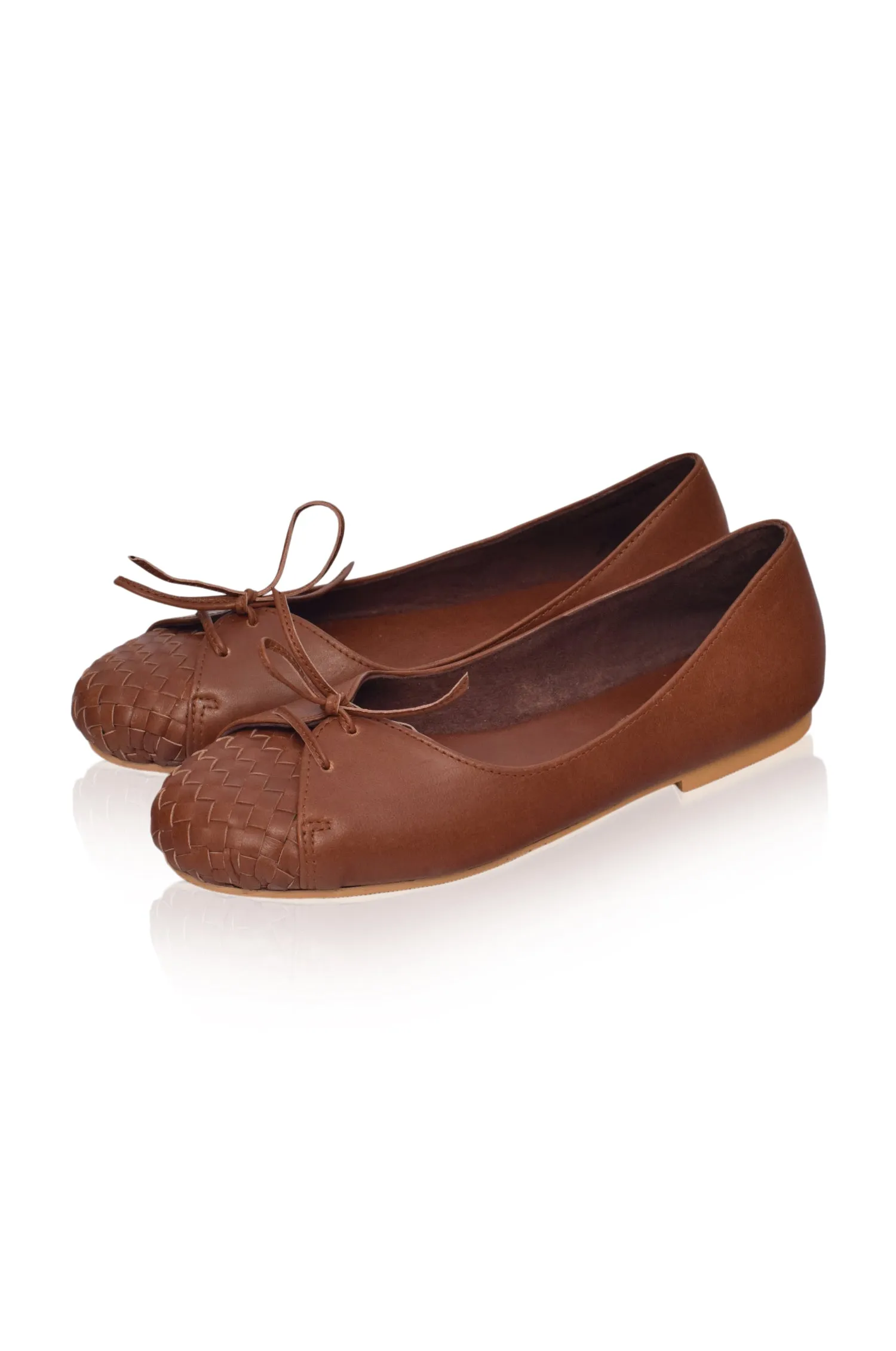 Alexandra Woven Leather Flats (Sz. 4, 5, 8.5 & 9)