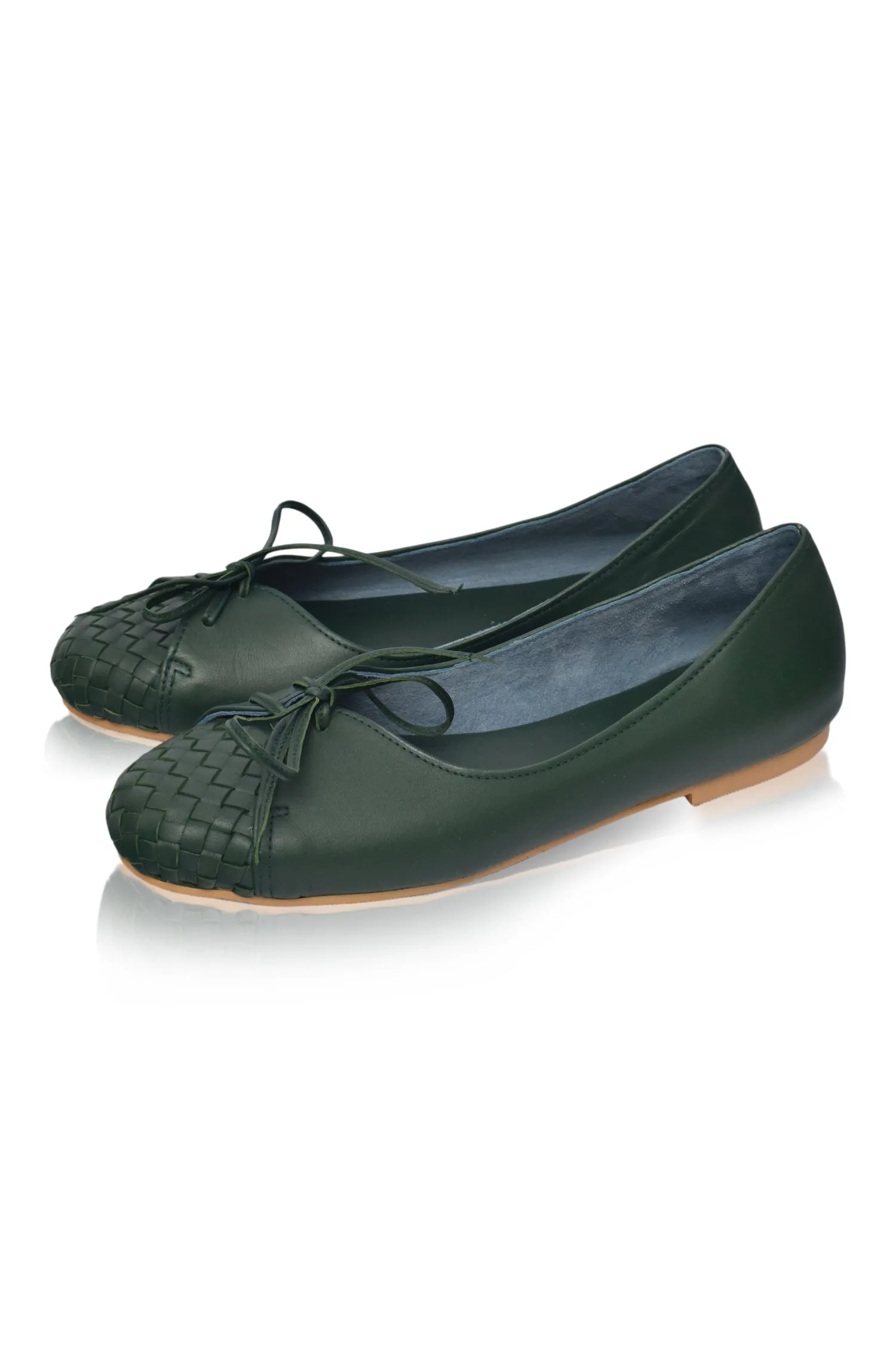 Alexandra Woven Leather Flats (Sz. 4, 5, 8.5 & 9)