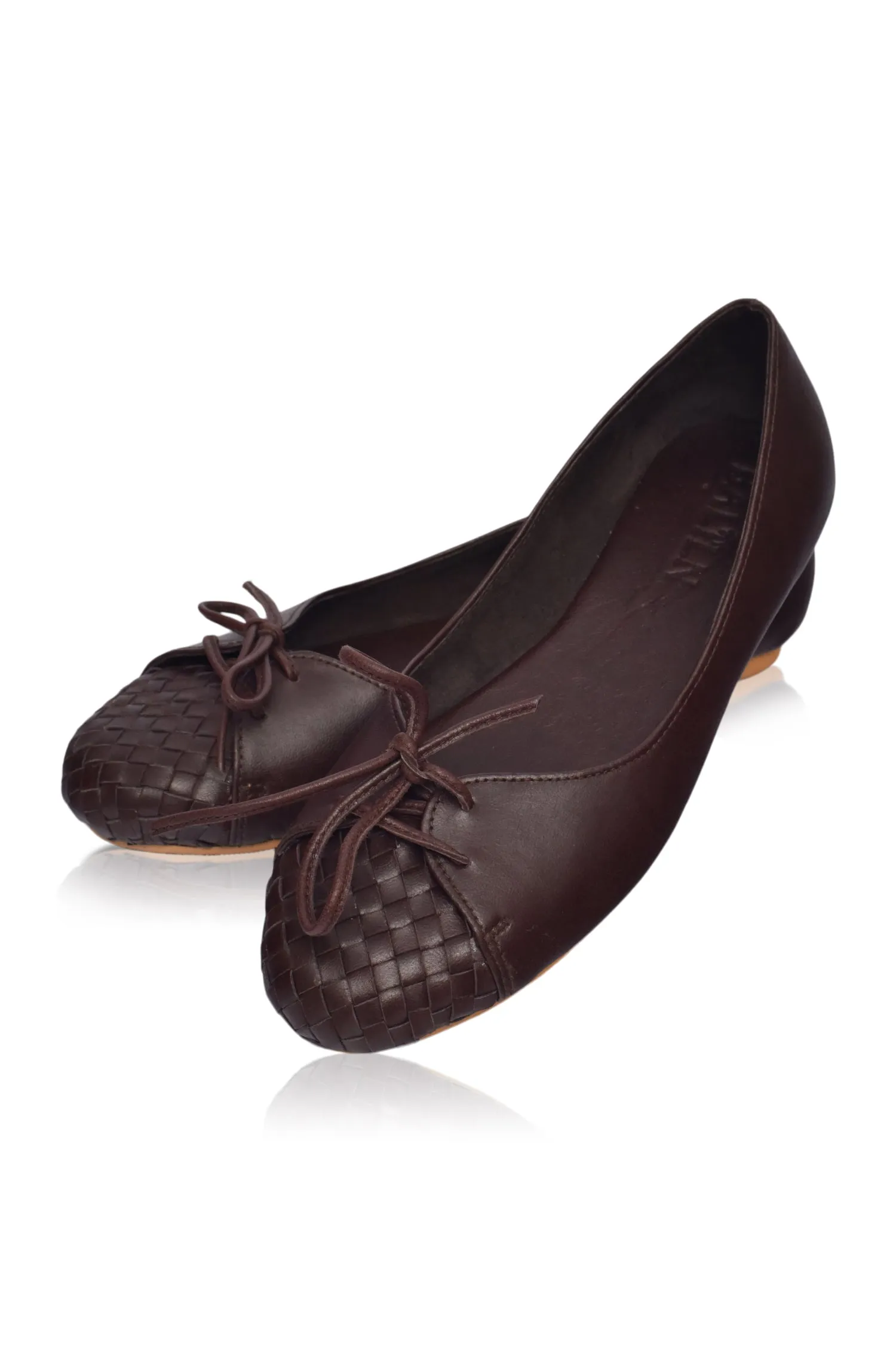 Alexandra Woven Leather Flats (Sz. 4, 5, 8.5 & 9)