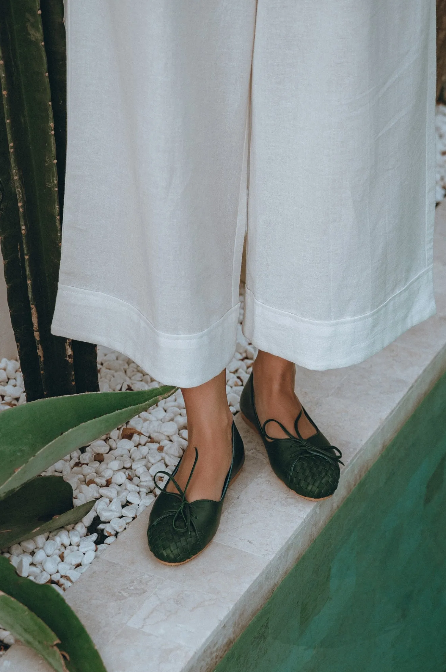 Alexandra Woven Leather Flats (Sz. 4, 5, 8.5 & 9)