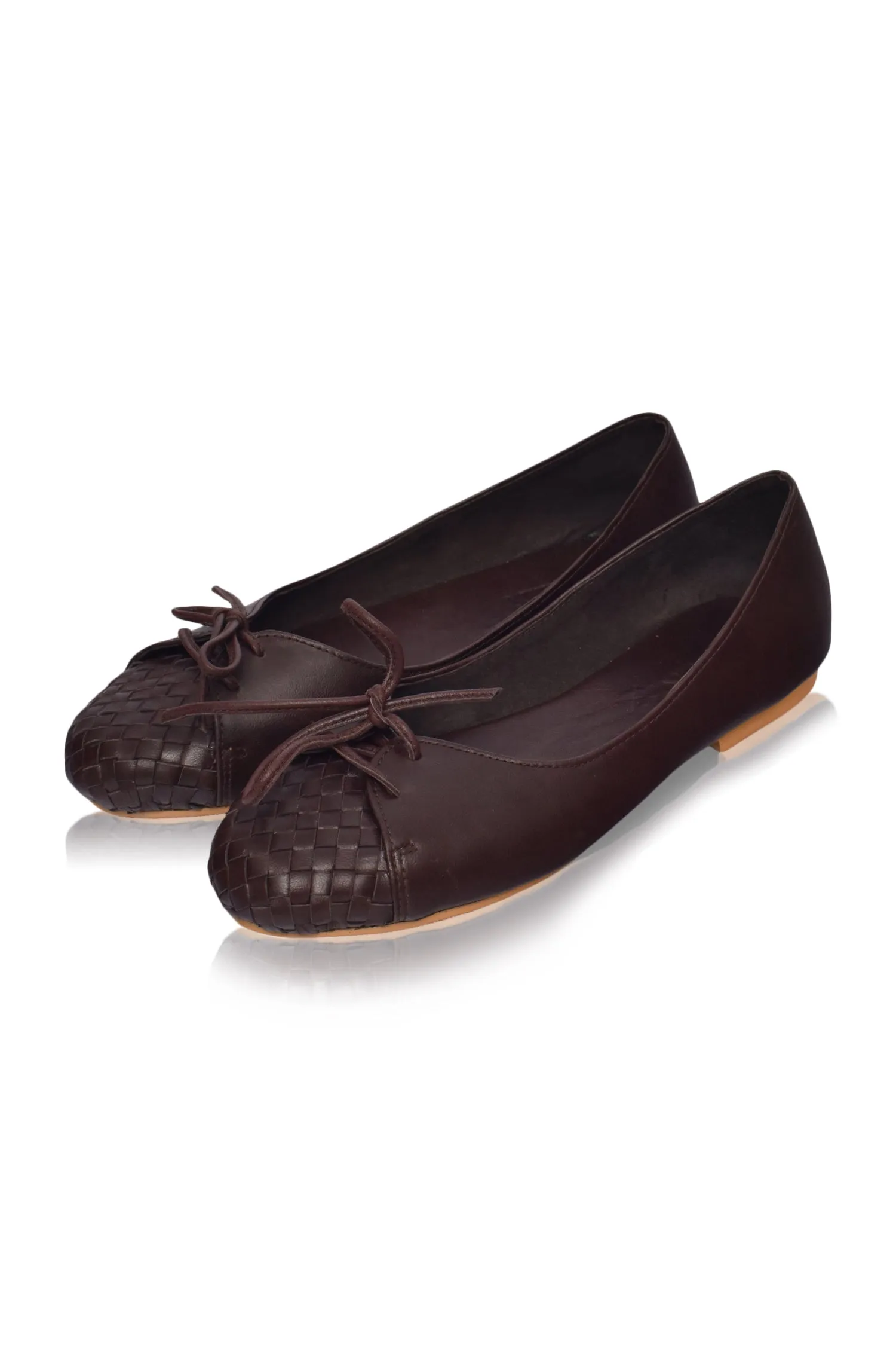 Alexandra Woven Leather Flats (Sz. 4, 5, 8.5 & 9)