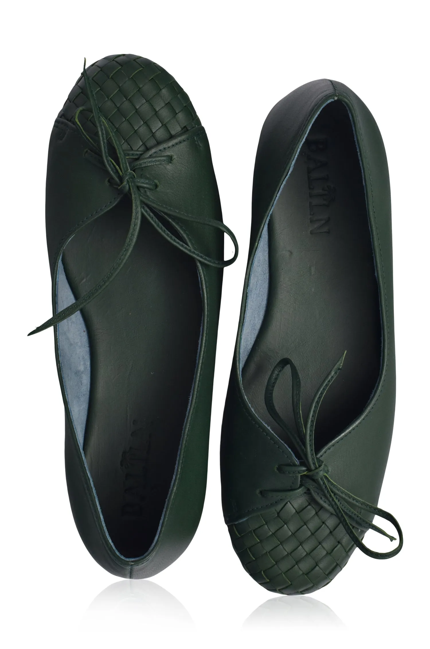 Alexandra Woven Leather Flats (Sz. 4, 5, 8.5 & 9)