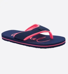 Animal Womens Swish Logo Flip Flops  - Mid Navy Blue