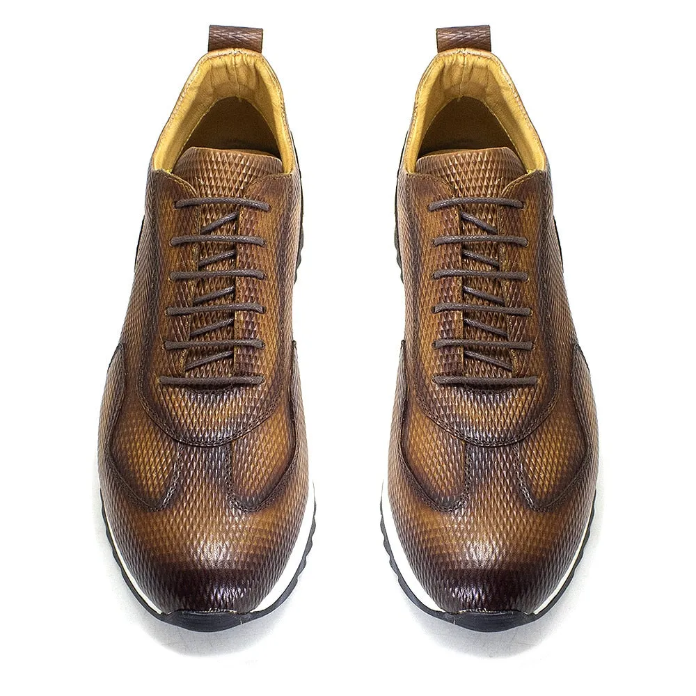 Brand Mens Casual Sneakers Genuine Leather Lace-Up Comfortable Oxford Fashion Breathable Outdoor Walking Flat Shoes for Men