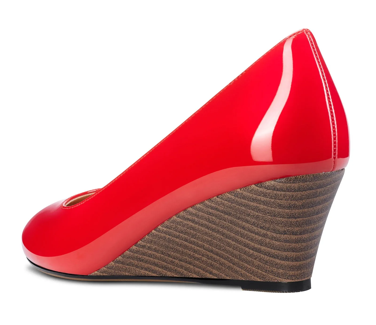 Castamere Womens Wedge Heels Pumps Comfort Slip-on Round-Toe Basic Pump 2Inch Mid-Heel