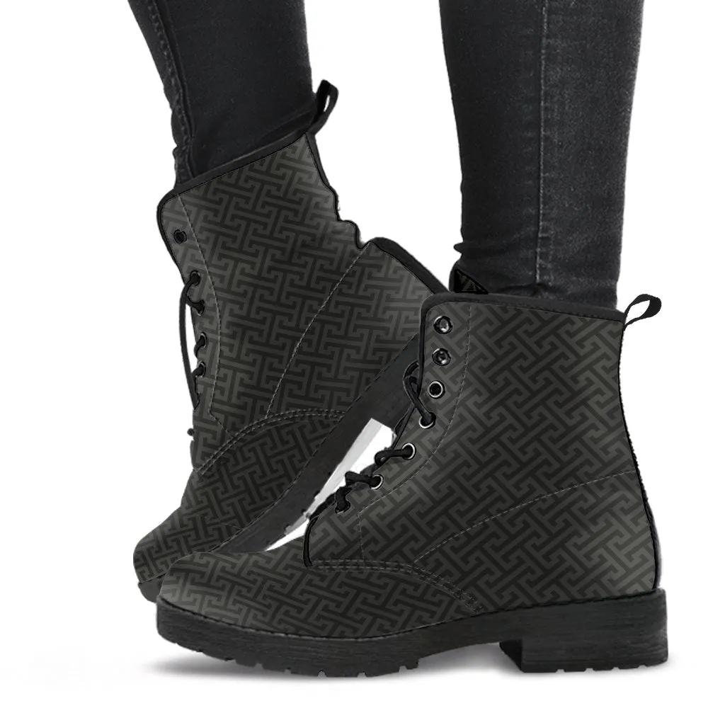 Combat Boots - Classic Pattern #101 | Unisex Boots, Custom Shoes, Hippie Boots, Lace Up Boots, 90s Boots, Women's Boots, Boots Men