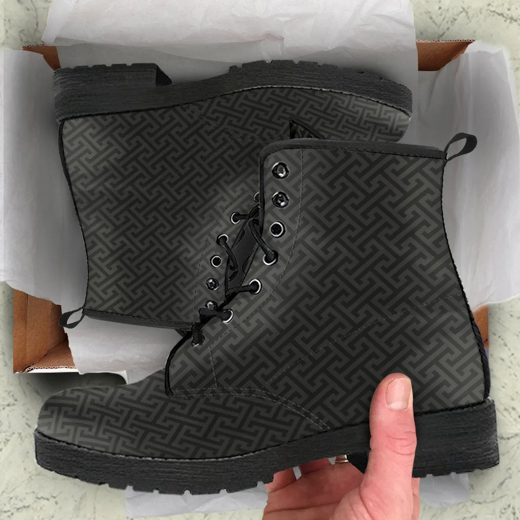 Combat Boots - Classic Pattern #101 | Unisex Boots, Custom Shoes, Hippie Boots, Lace Up Boots, 90s Boots, Women's Boots, Boots Men