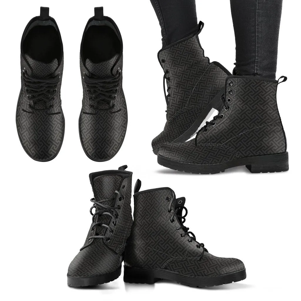 Combat Boots - Classic Pattern #101 | Unisex Boots, Custom Shoes, Hippie Boots, Lace Up Boots, 90s Boots, Women's Boots, Boots Men