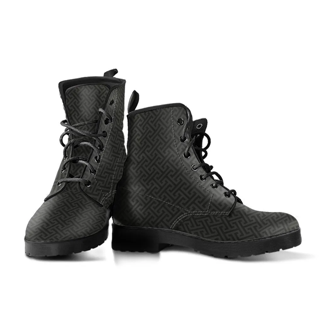 Combat Boots - Classic Pattern #101 | Unisex Boots, Custom Shoes, Hippie Boots, Lace Up Boots, 90s Boots, Women's Boots, Boots Men
