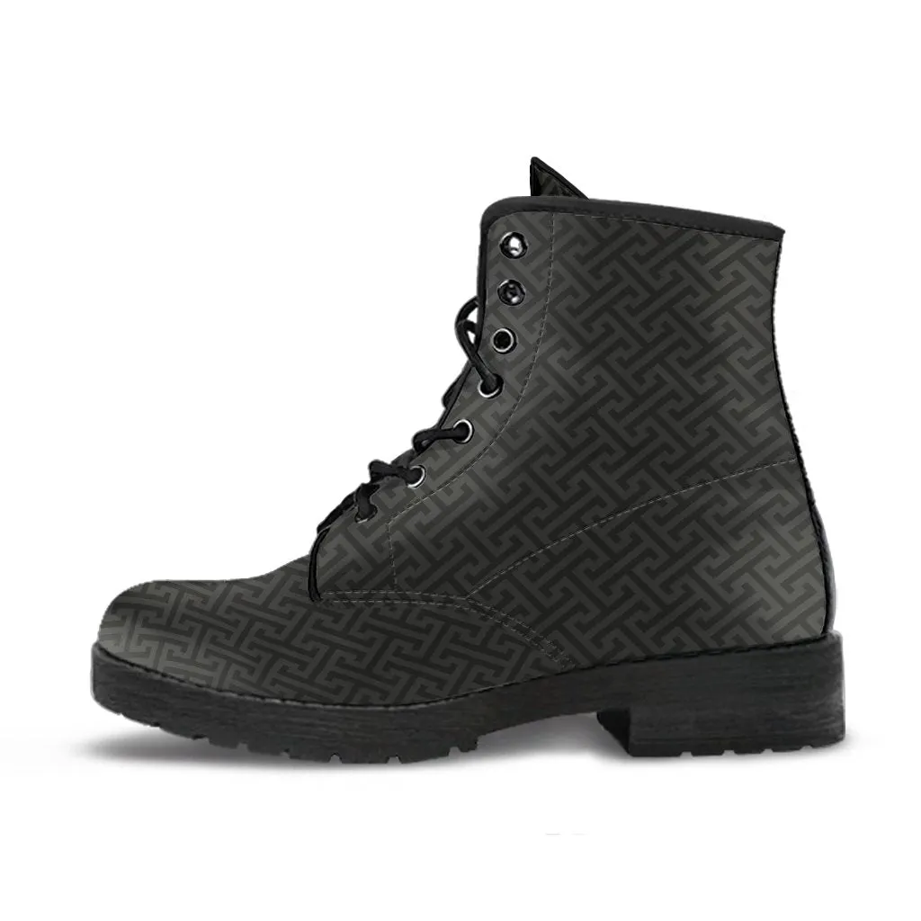Combat Boots - Classic Pattern #101 | Unisex Boots, Custom Shoes, Hippie Boots, Lace Up Boots, 90s Boots, Women's Boots, Boots Men