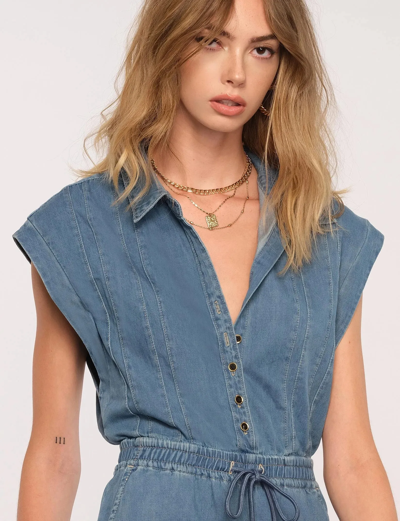 Denim Kimmy Romper