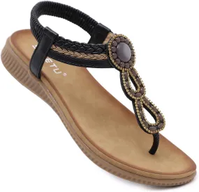 DKCHENH Comfort in Our Sandals Women Flat Shoes: Dressy Bohemian Flats, Shoes With Stylish Ankle Straps