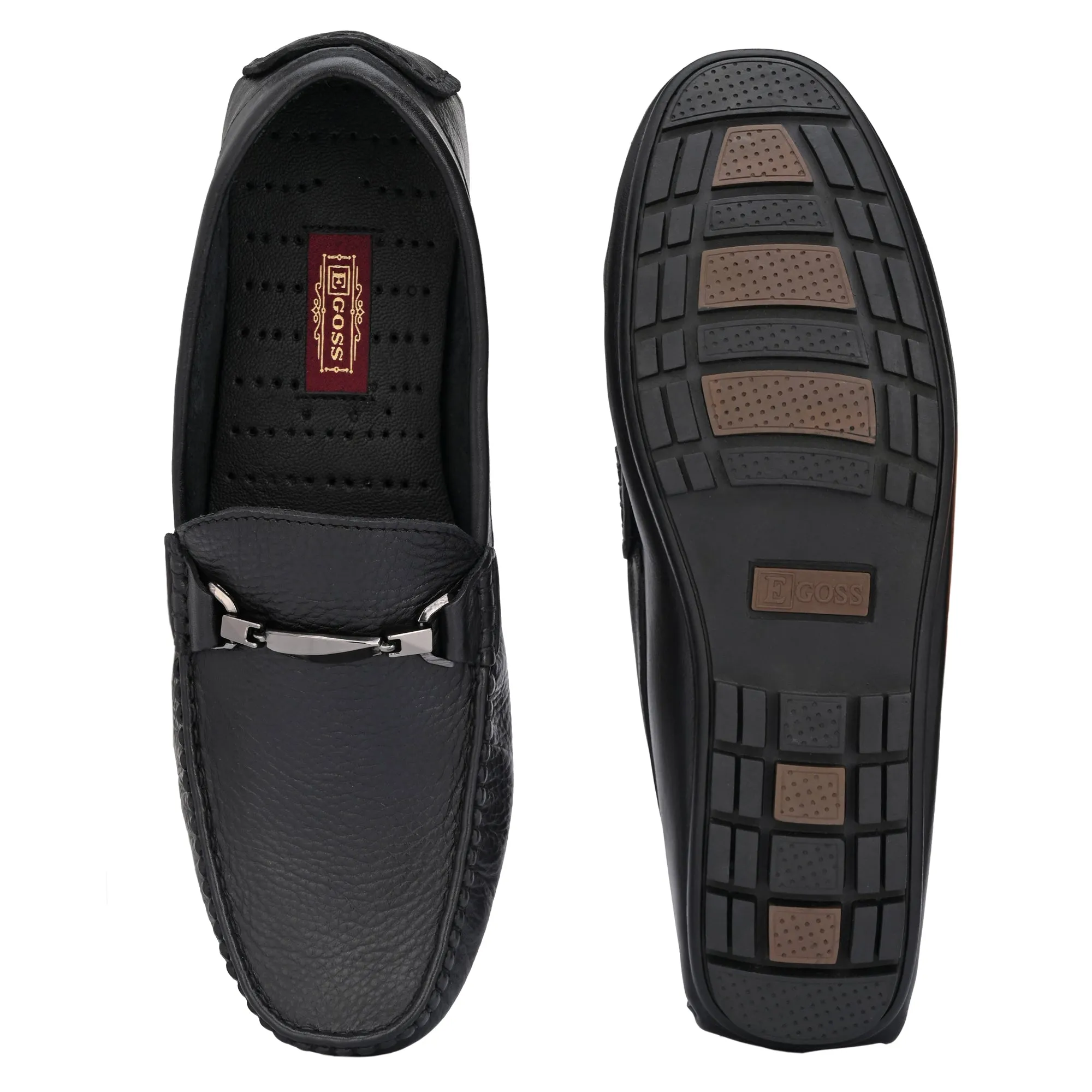Egoss Leather Loafers Shoes For Men
