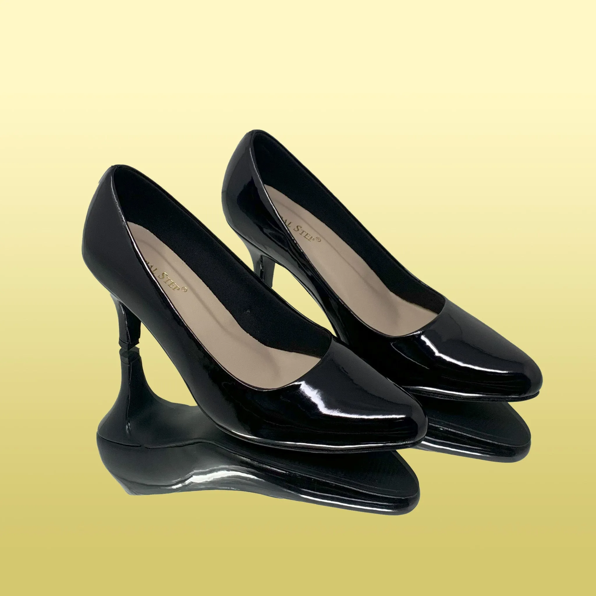 Glossy Black Heels