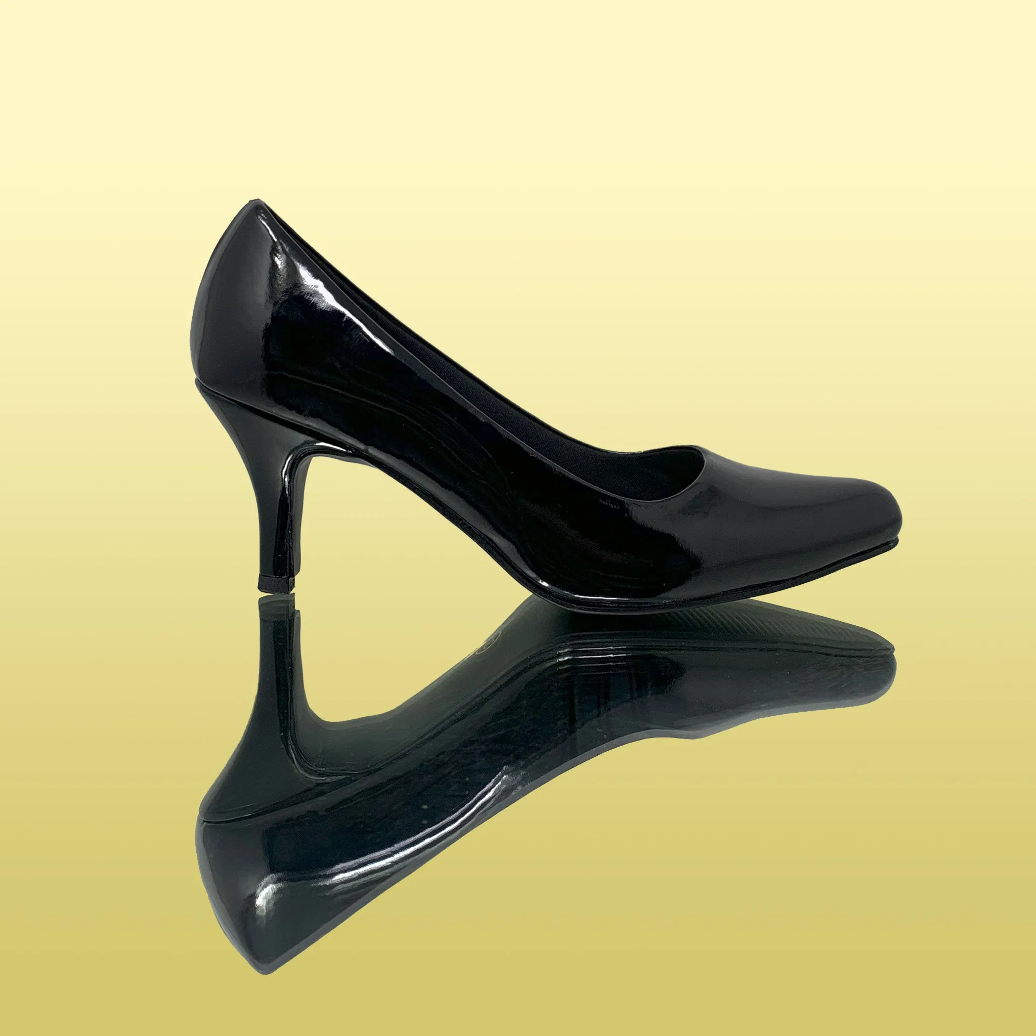 Glossy Black Heels
