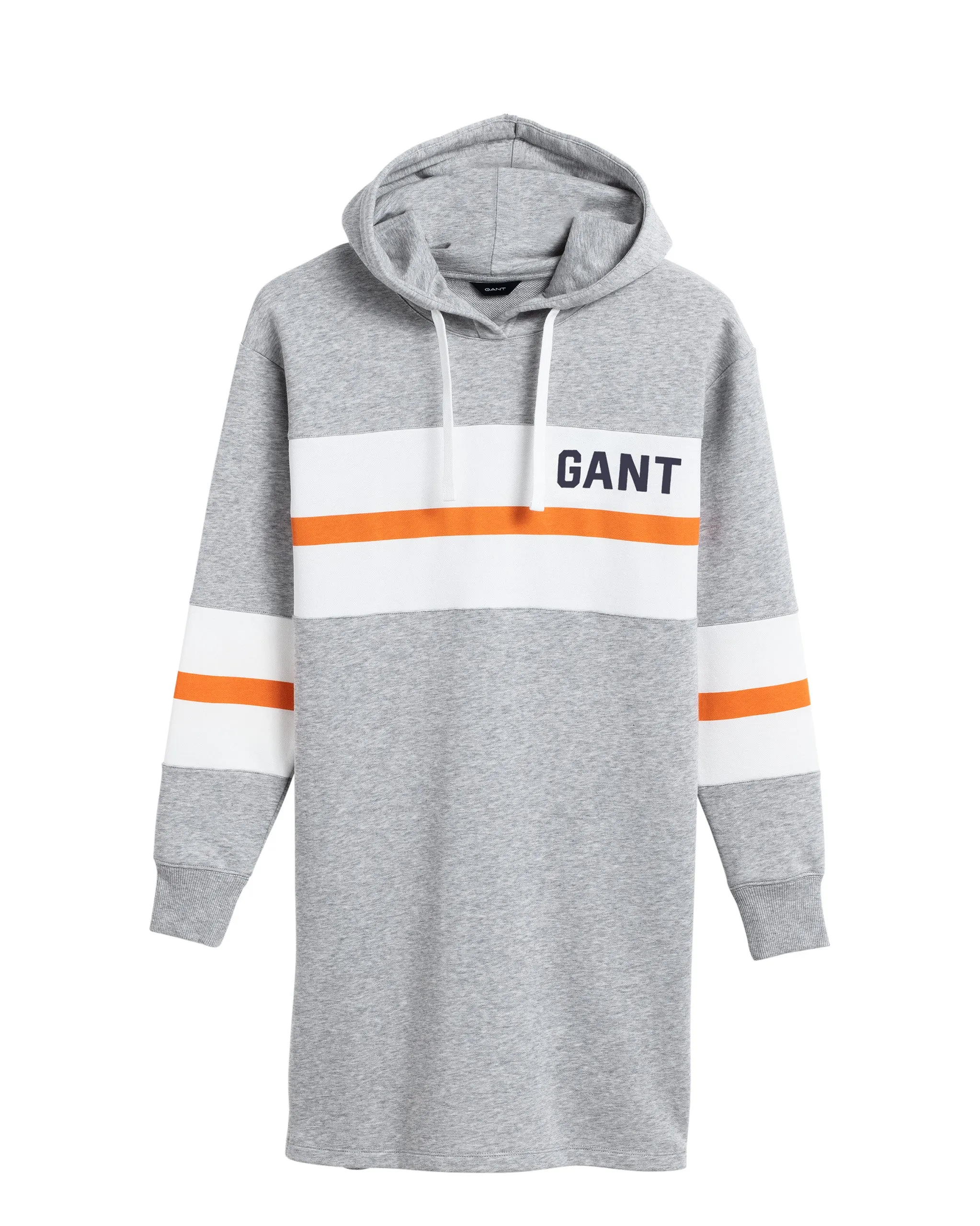 Graphic Block Stripe Dress - Light Grey Melange