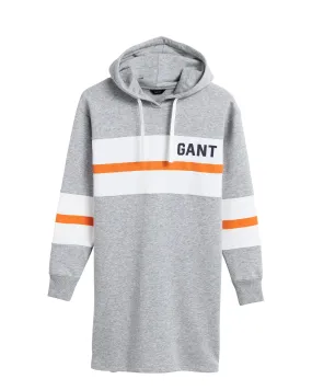 Graphic Block Stripe Dress - Light Grey Melange