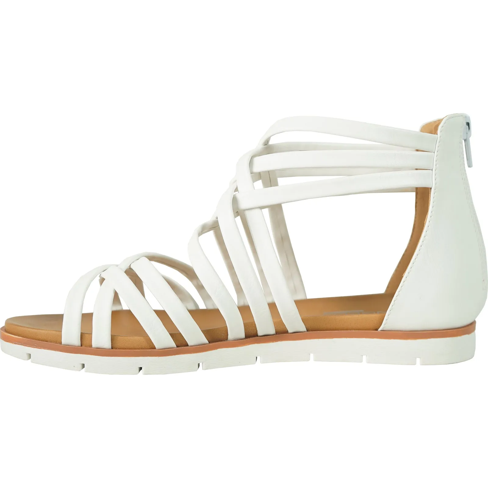 KOZI Women Sandal FIONA-2 Comfort Flat Sandal White