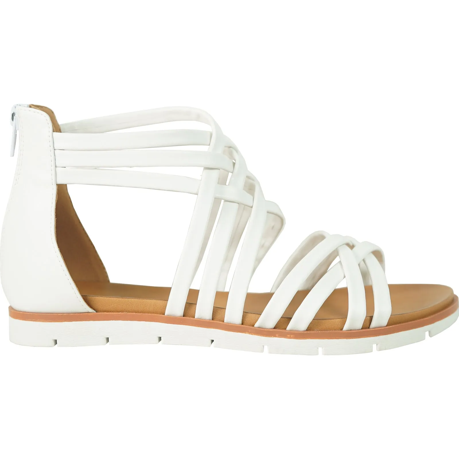 KOZI Women Sandal FIONA-2 Comfort Flat Sandal White