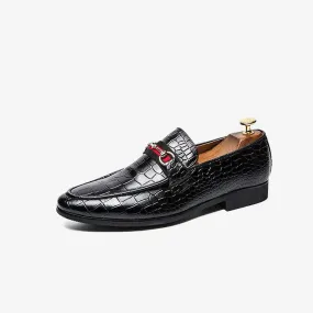 Lizard Print Slip-On Loafers