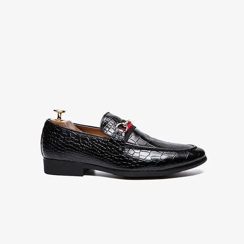 Lizard Print Slip-On Loafers
