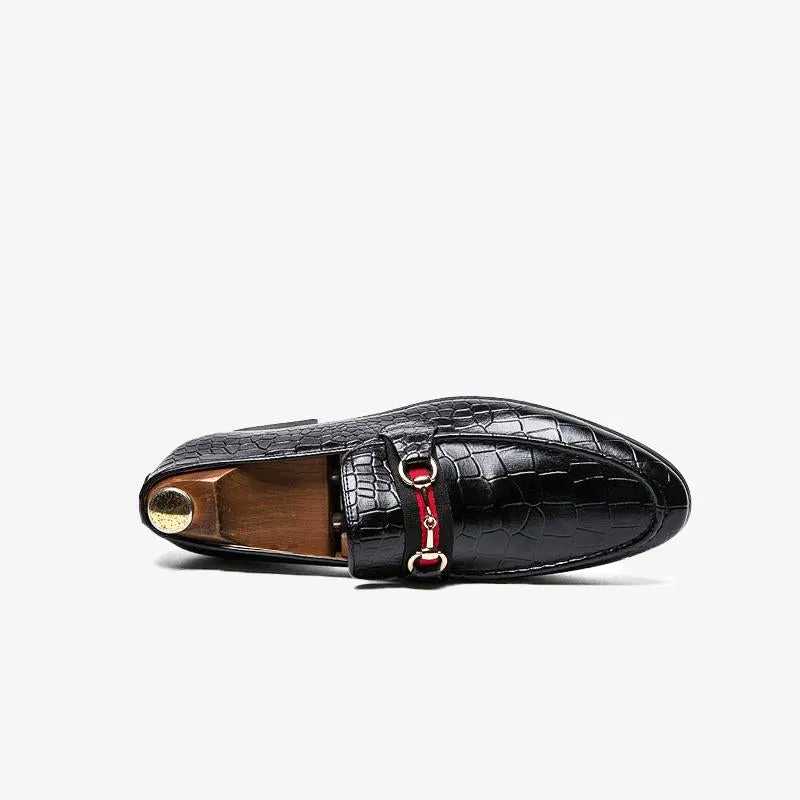 Lizard Print Slip-On Loafers