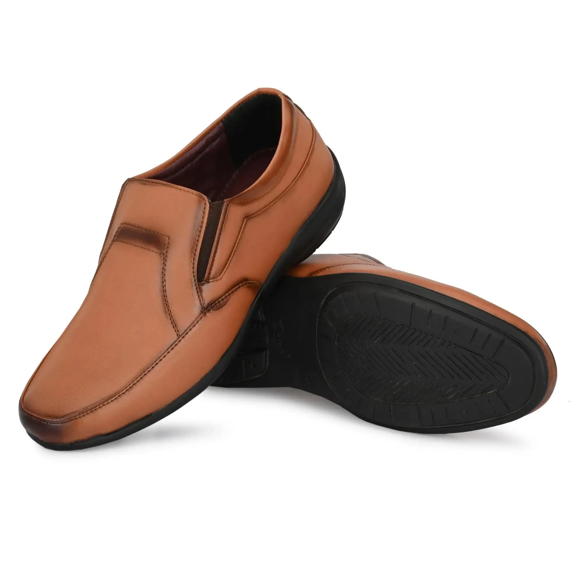 Loafers for Men Tan Color Formal Synthetic Leather Loafer
