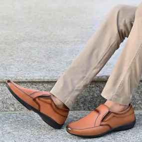 Loafers for Men Tan Color Formal Synthetic Leather Loafer