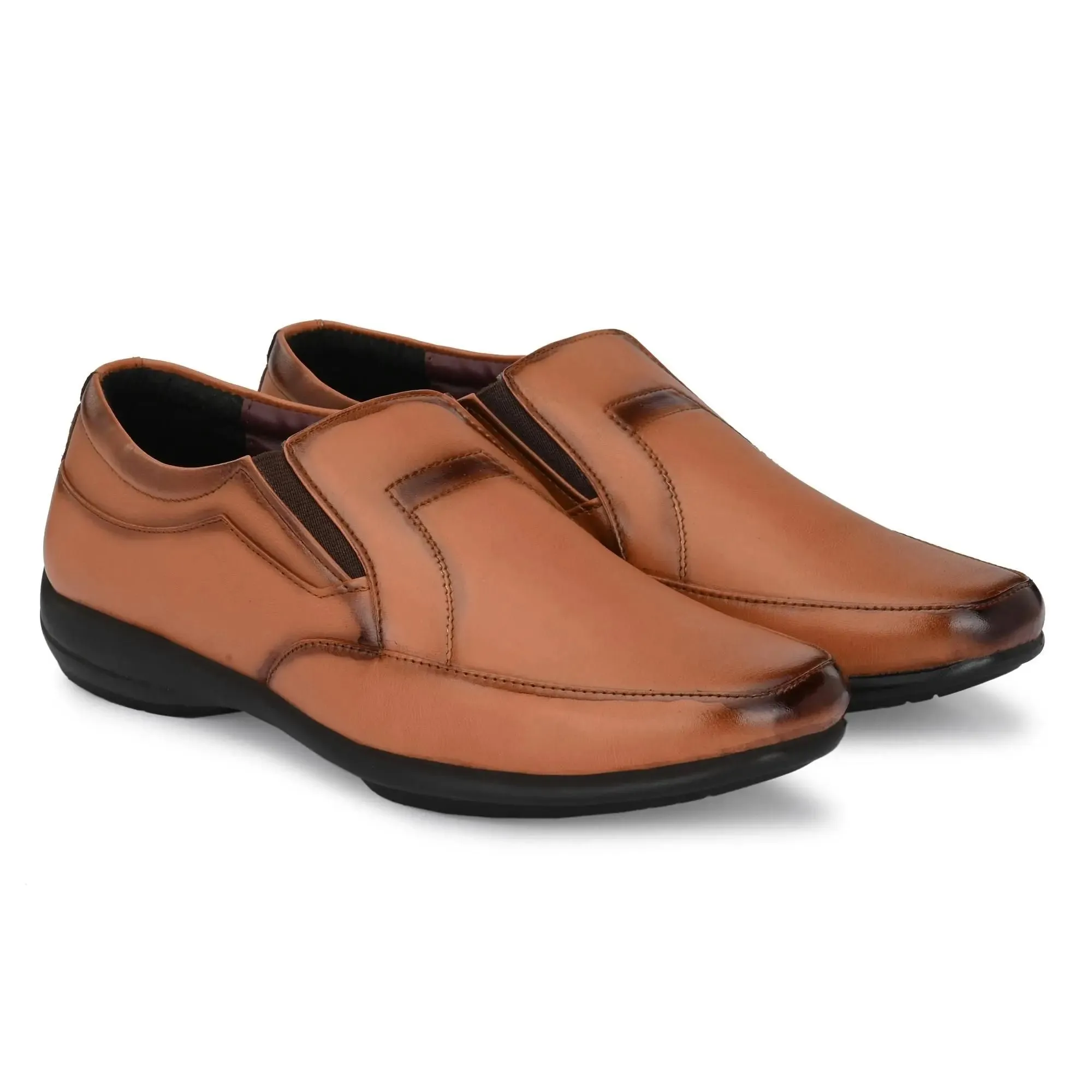Loafers for Men Tan Color Formal Synthetic Leather Loafer