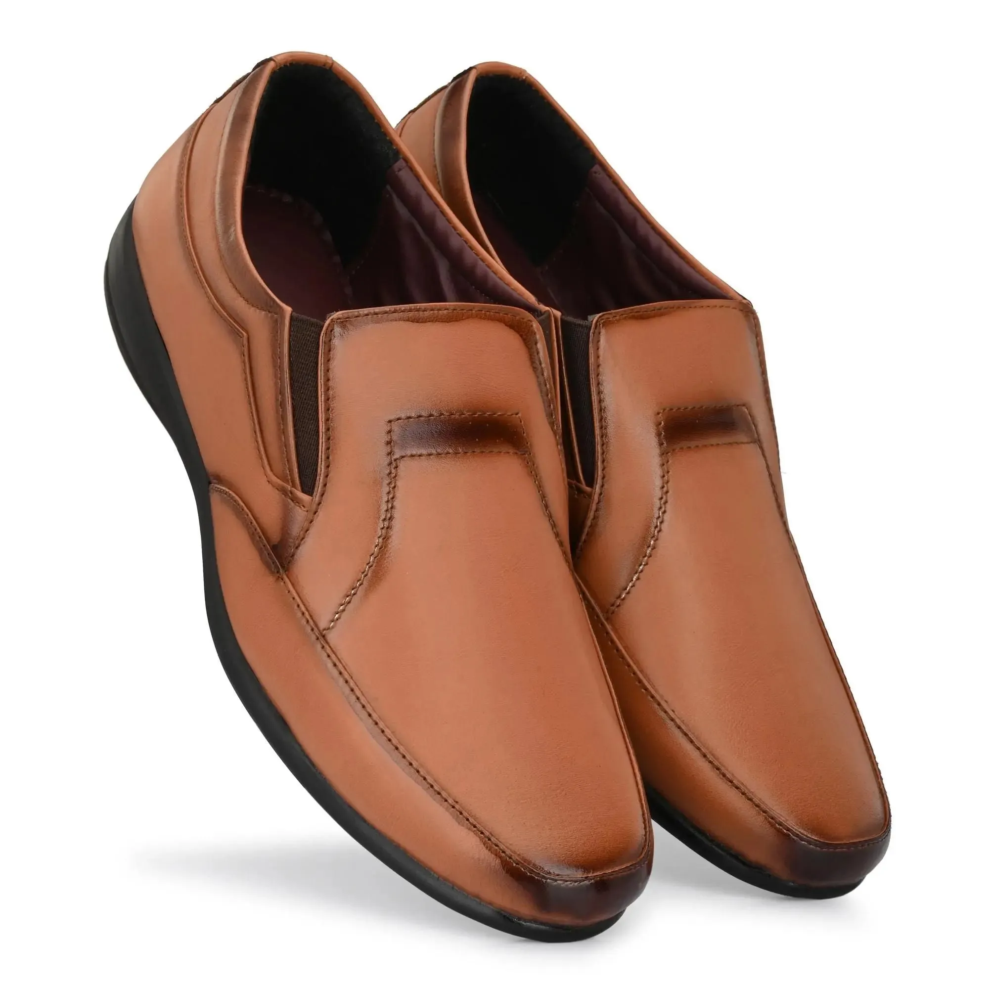 Loafers for Men Tan Color Formal Synthetic Leather Loafer