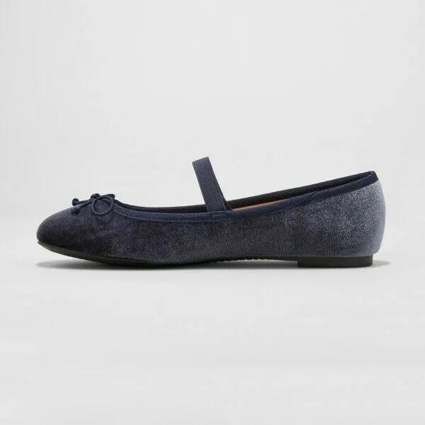 <p>A New Day Women's Hope Round Toe Mary Jane Ballet Flats - Bluish Gray - Size 8.5</p>