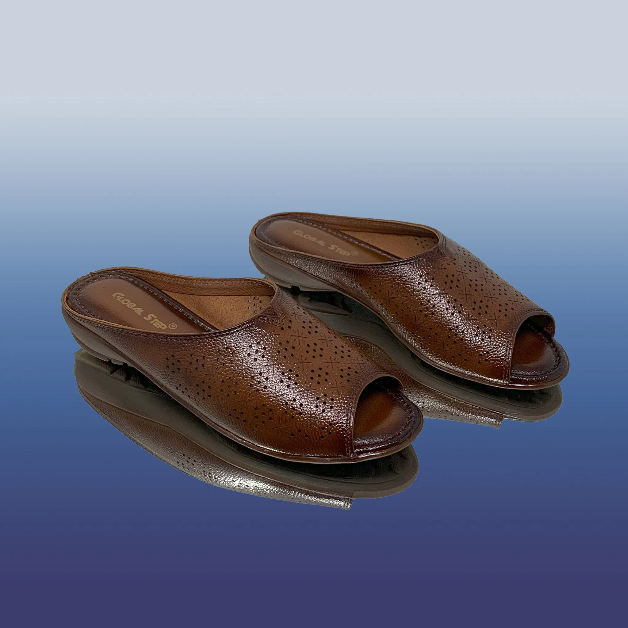 Luxe Open-toe Slip Ons