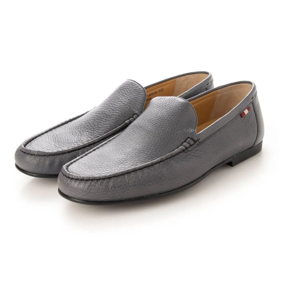 NEW Bally Craxon Men's 6231424 Grey Leather Loafers US 8 MSRP $560