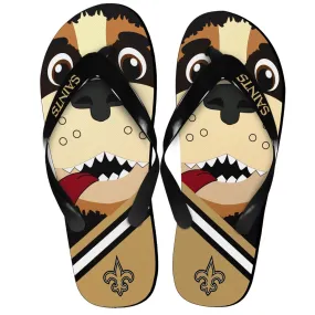 New Orleans Saints NFL 8-16 Youth Mascot Flip Flops