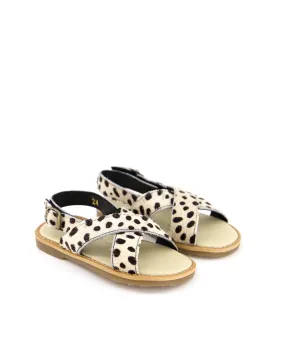 Polka Dot Pony Hair Sandals