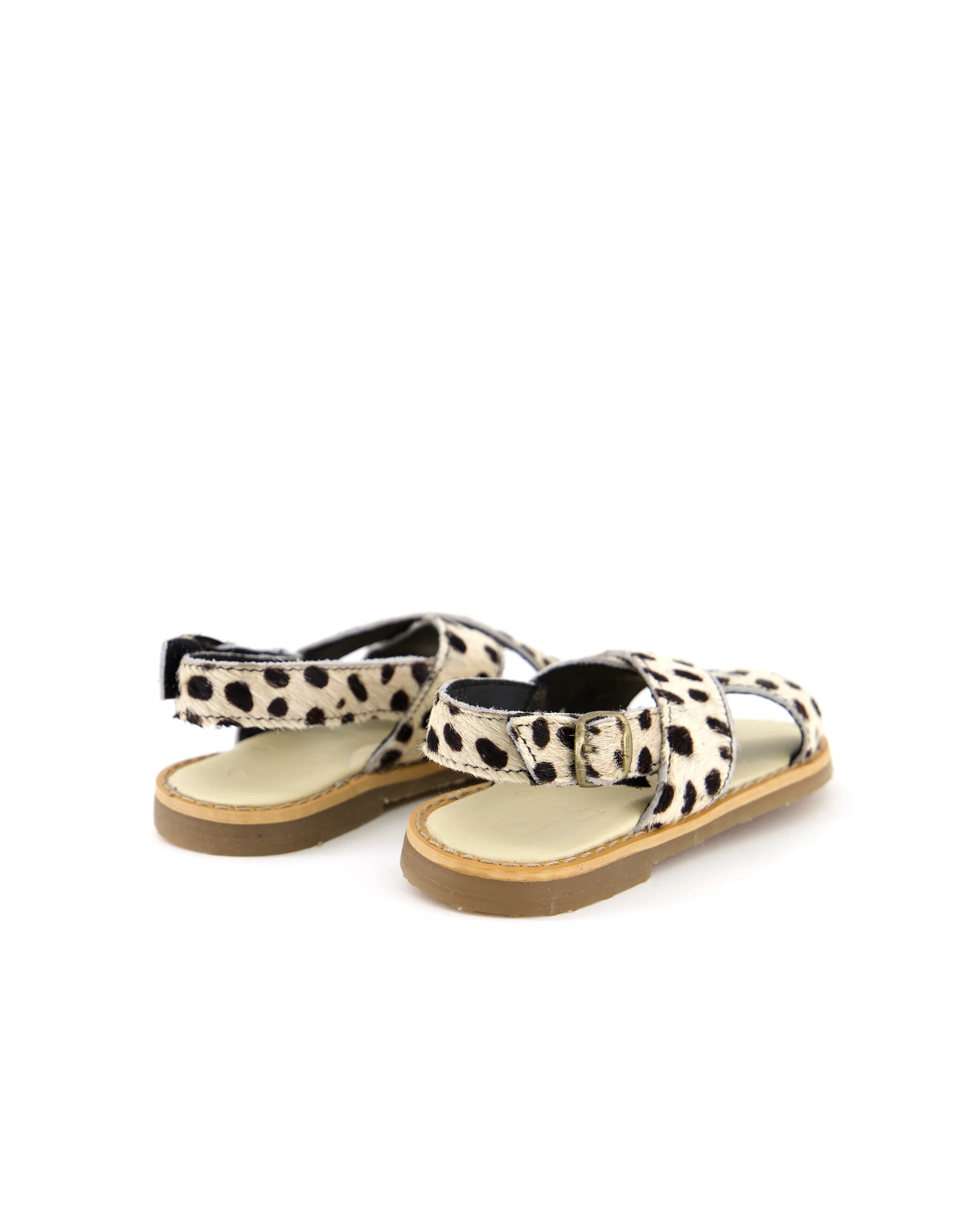 Polka Dot Pony Hair Sandals