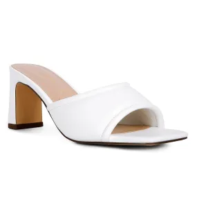 Quilted Block Heeled Sandals