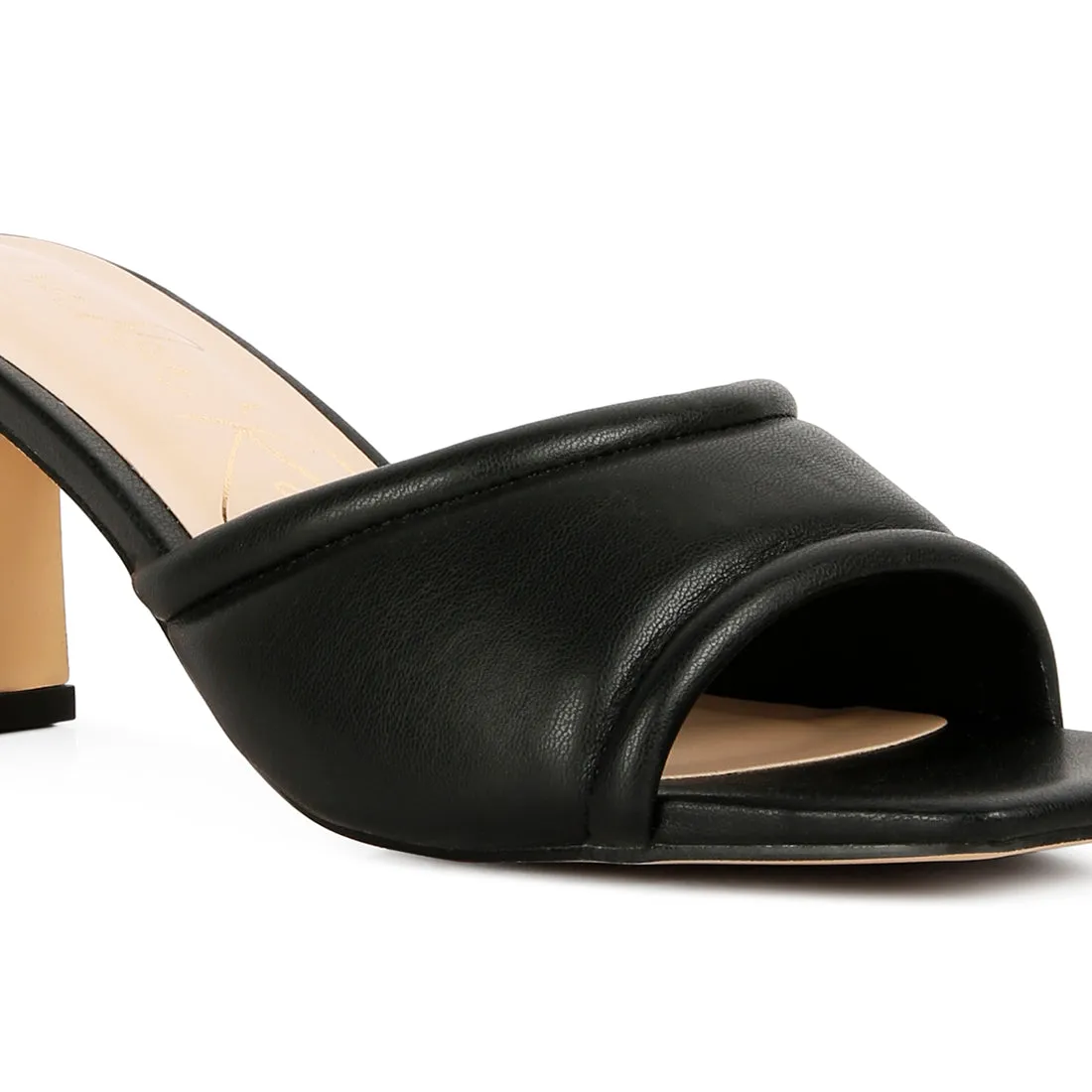 Quilted Block Heeled Sandals