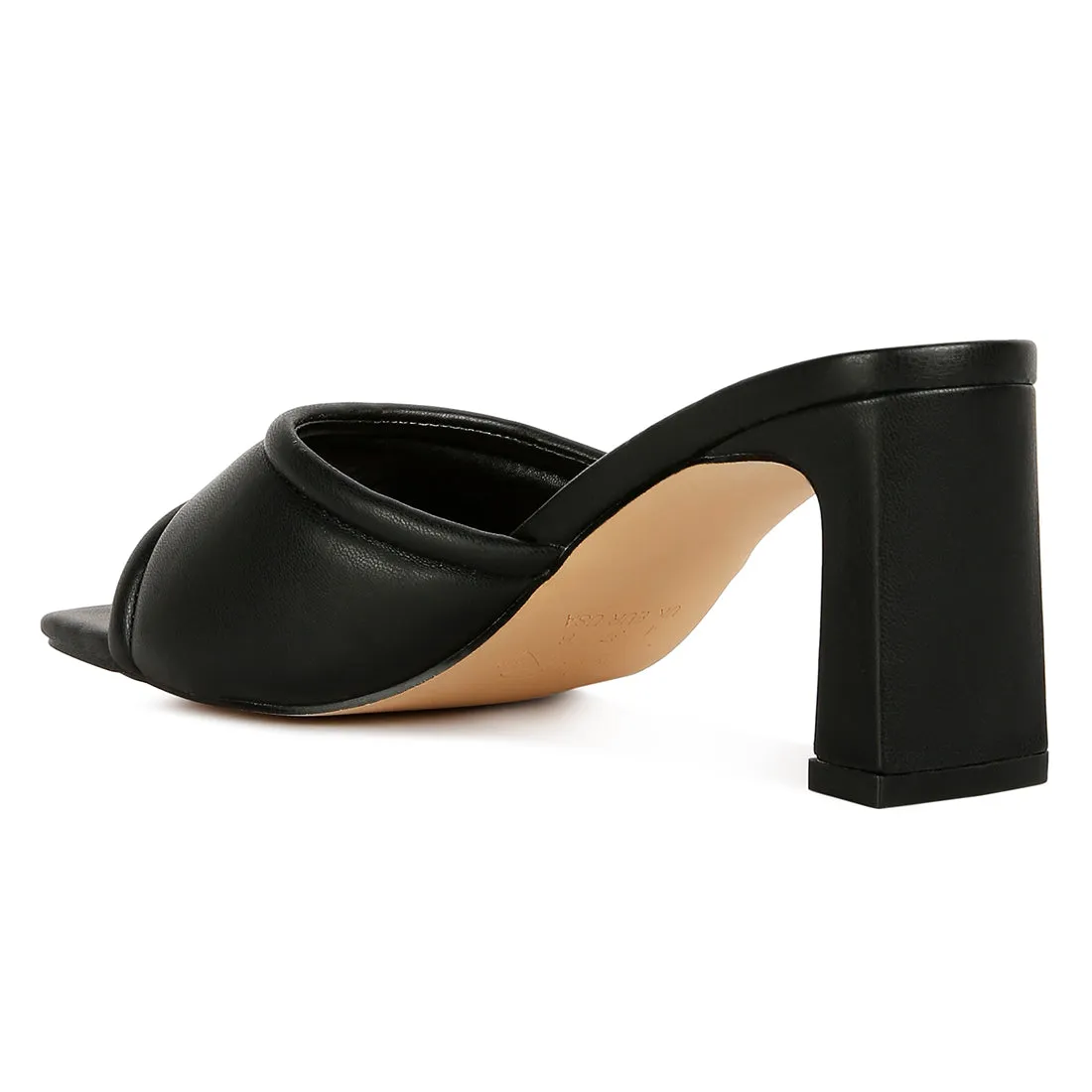 Quilted Block Heeled Sandals