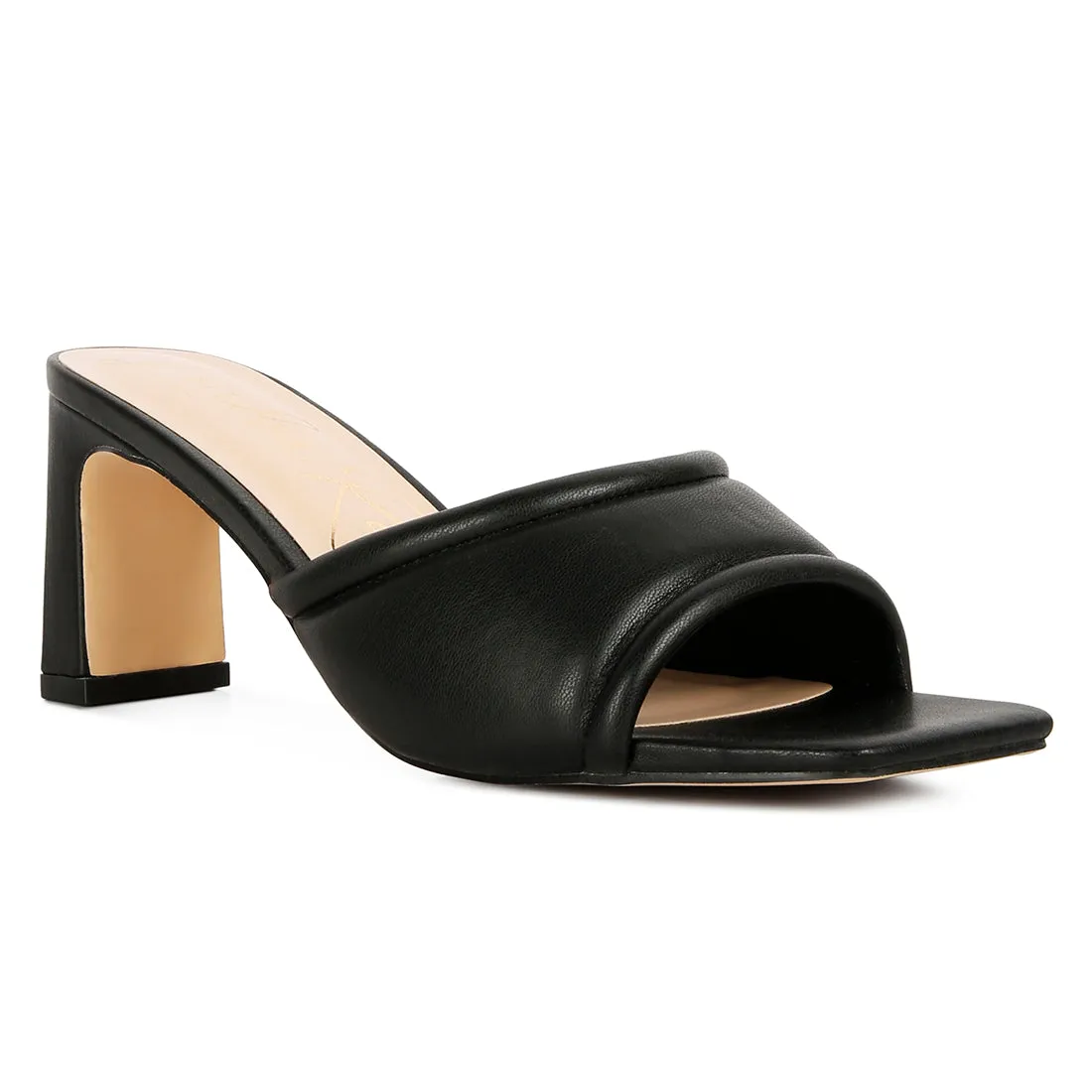 Quilted Block Heeled Sandals