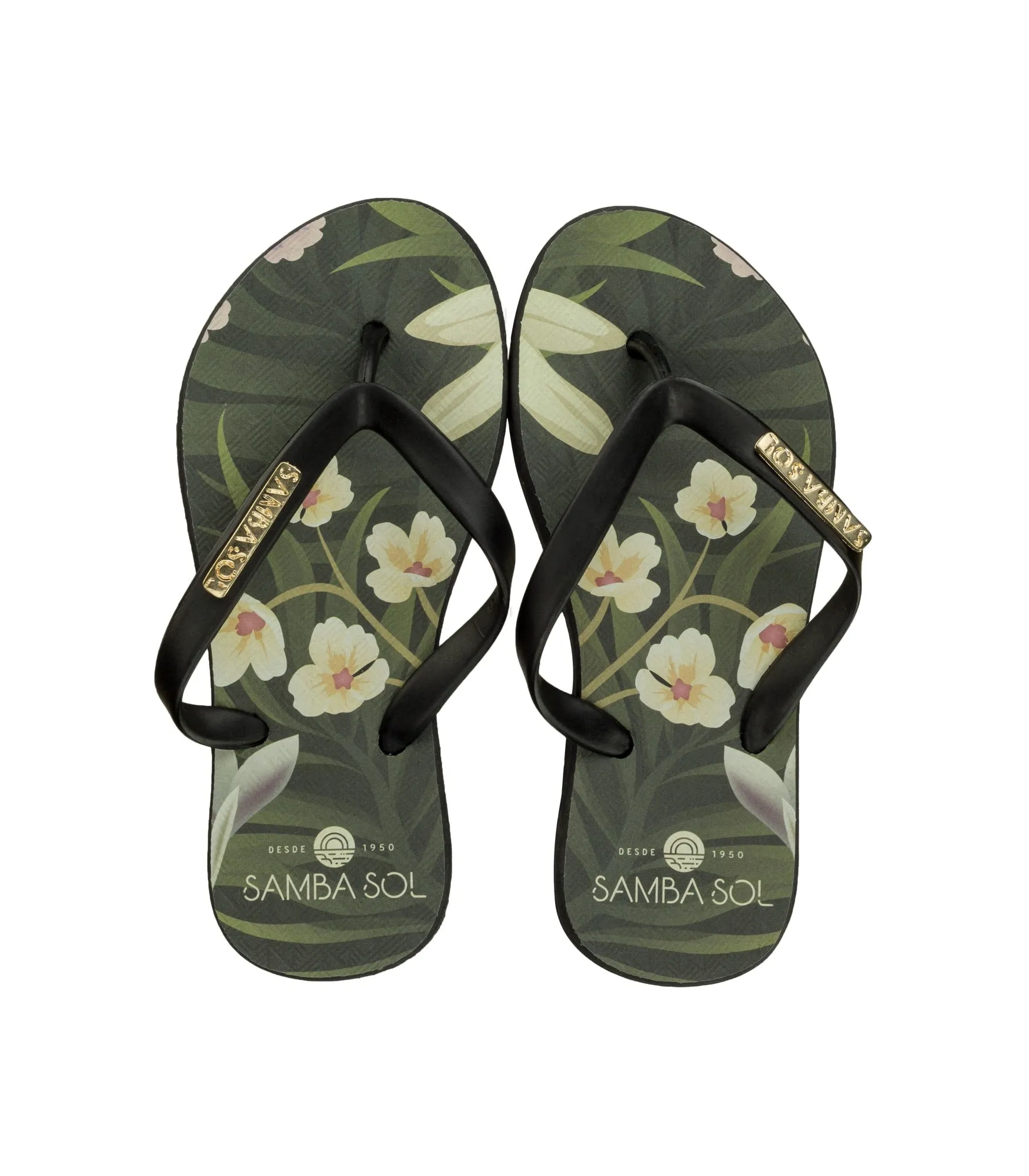 Samba Sol Kid's Fashion Collection Flip Flops - Flowers