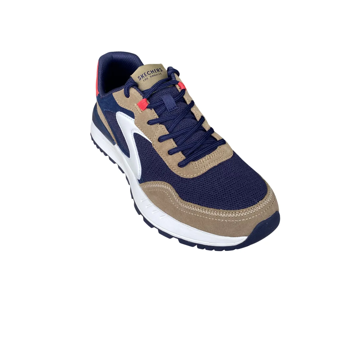 Skechers scarpa sneakers da uomo Fury Lace Low 183265/NVTN blu-beige